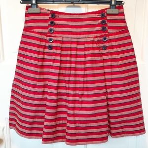 Striped sailor mini skirt